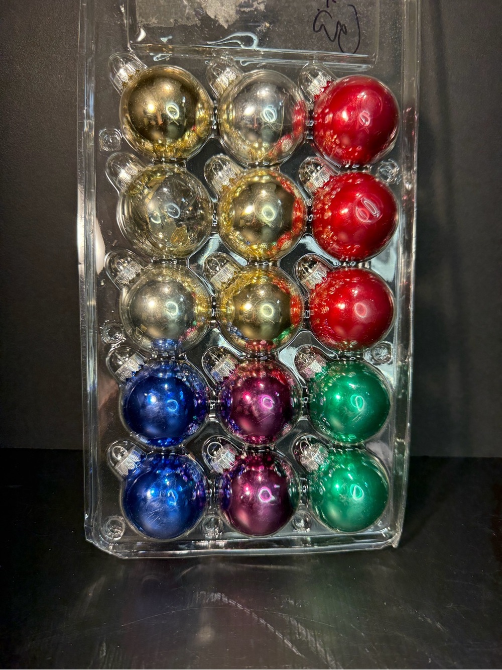 Vintage Rauch Glass Christmas Ornaments Multi-Color 1.5” Mini Balls - Lot of 13